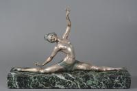 Скульптура Танцовщица в стиле Ар Деко. Франция, Париж, J.P. Morante, 1920-е гг. Бронза, мрамор.