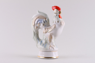 Графинчик "Петух". СССР, Городницкий фарфоровый завод, 1950 - 1960-е гг.  Фарфор, роспись.