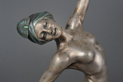 Скульптура Танцовщица в стиле Ар Деко. Франция, Париж, J.P. Morante, 1920-е гг. Бронза, мрамор.