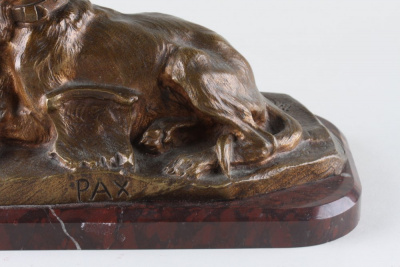 Скульптура "Мир". Франция, Париж, Th. Cartier, начало 20 века. Бронза, мрамор.