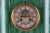 Часы декорированные малахитом в технике "русская мозаика". Россия, 1850-1860-е гг. 