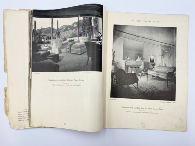 Журнал. The architectural digest. A Pictorial Digest of Outstanding Architecture, Interior Decorating and Landscaping. Volume XI Number I. John C. Brasfield. 1920.