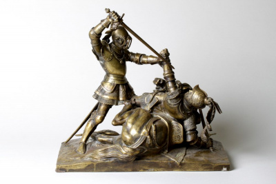 Скульптура «Граф Уорвик». Франция, Париж, период 1842-1844 гг., Jean Francois Theodore Gechter. Бронза, литье, патина.