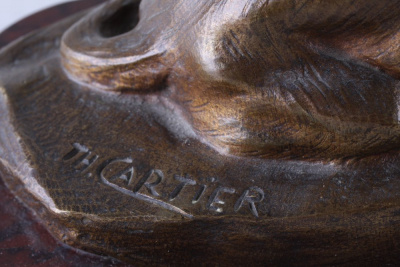 Скульптура "Мир". Франция, Париж, Th. Cartier, начало 20 века. Бронза, мрамор.