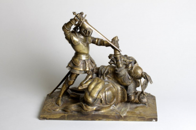 Скульптура «Граф Уорвик». Франция, Париж, период 1842-1844 гг., Jean Francois Theodore Gechter. Бронза, литье, патина.