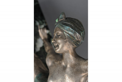 Скульптура Танцовщица в стиле Ар Деко. Франция, Париж, J.P. Morante, 1920-е гг. Бронза, мрамор.