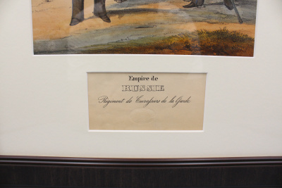 Литография "Рядовые лейб-гвардии Кирасирского полка". 1840 год. По рисунку Генриха Амброза Эккерта и Дитриха Монтена для издания Обмундирование Русской Императорской армии.