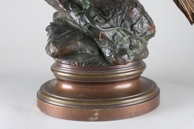 Скульптура «Золотой фазан». Франция, Париж, автор модели AlfredDubucand (1828 – 1894), конец 19 века. Бронза, литьё, полихромная патина, золотистый лак.