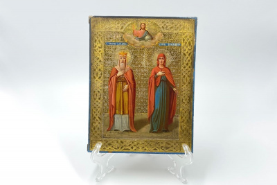 Икона Св. пророк Захарий, Св. пророчица Елизавета. Россия, кон. 19 - нач. 20 в. Дерево, темпера.